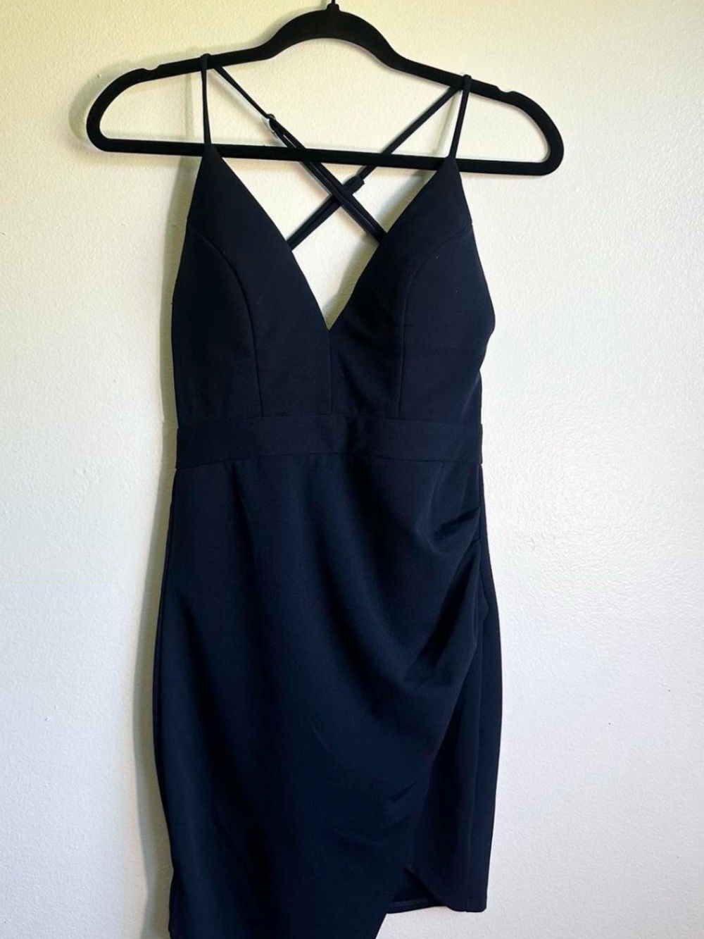 Classic Black V-Neck Spaghetti Strap Dress